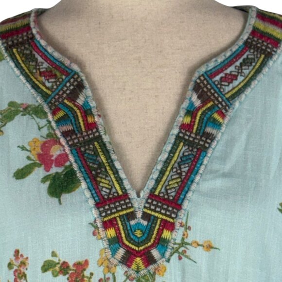 LIke new! Soft Surroundings Floral Embroidered Tunic Size 2X - Picture 6 of 12